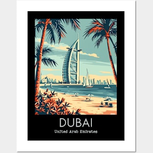 A Vintage Travel Illustration of Dubai - United Arab Emirates Posters and Art